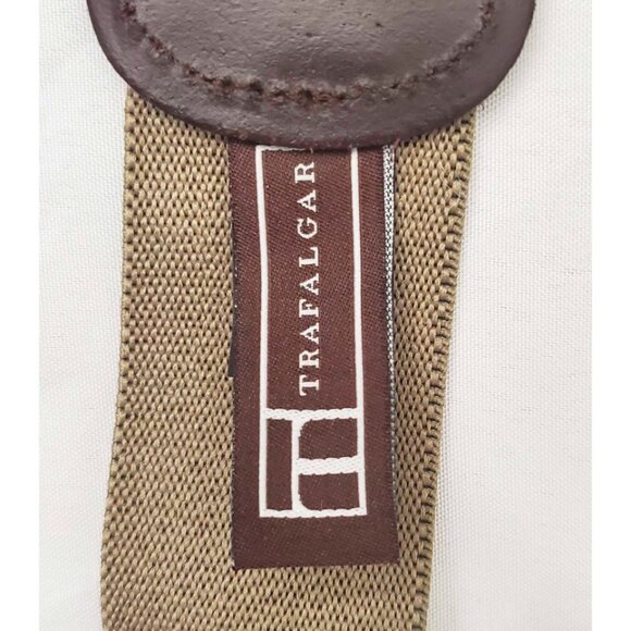 Trafalgar Mens Classic Convertible Stretch Brace Braces Olive Green / Khaki NWOT - Picture 3 of 8